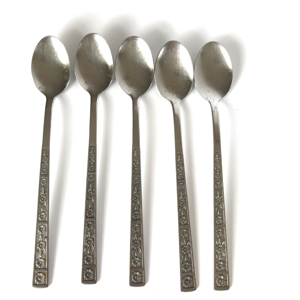 Imperial Stainless Flatware Serta Pattern 5 Iced Teaspoons